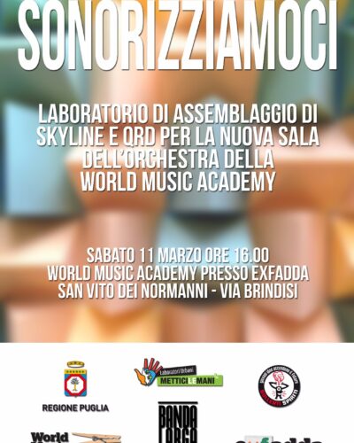 Sonorizziamoci! – laboratorio di assemblaggio di skyline e qrd per la sala orchestra della WMA