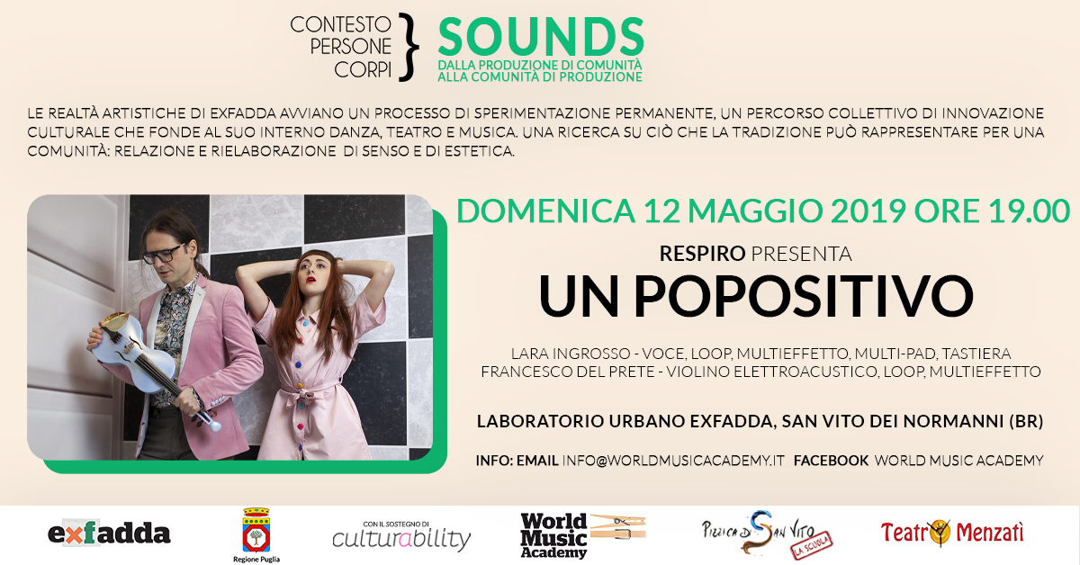 ContestoPersoneCorpi, Sounds, Respiro, Un POPositivo, World Music