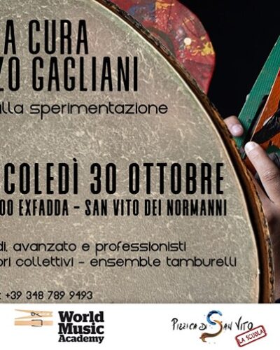 OPEN DAY – Il tamburello a cura del M° Vincenzo Gagliani