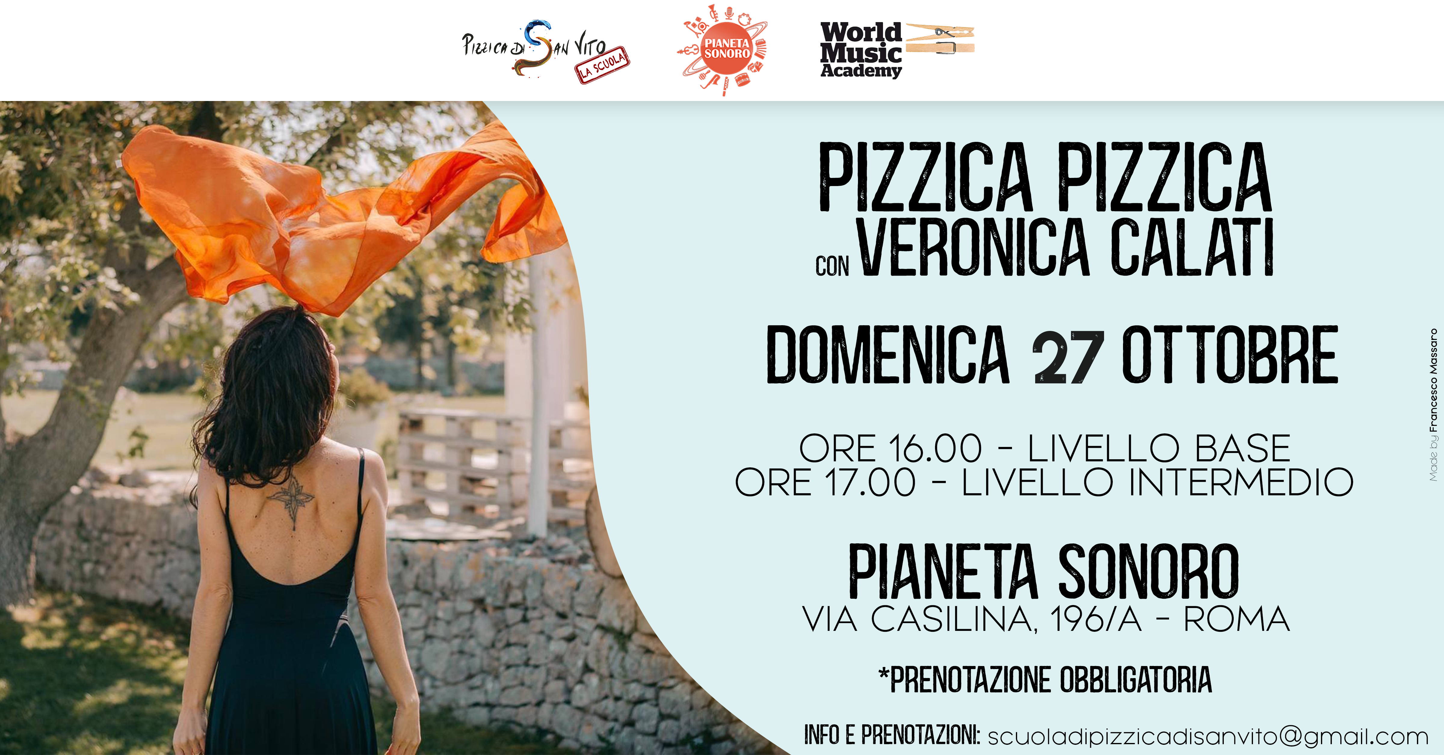 veronica calati, pizzica pizzica, scuola di pizzica, san vito, roma