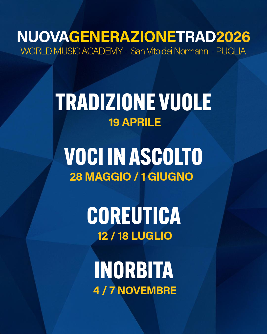 Al momento stai visualizzando NGT 2026: da Tradizione Vuole al ritorno delle residenze artistiche