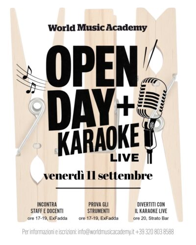 Open day e Karaoke Live: l’11 settembre si apre l’anno accademico della WMA
