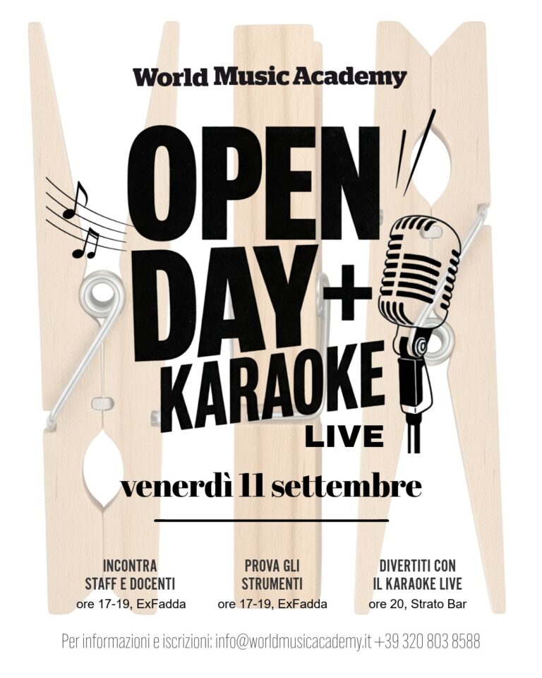 Open day e Karaoke Live: l’11 settembre si apre l’anno accademico della WMA